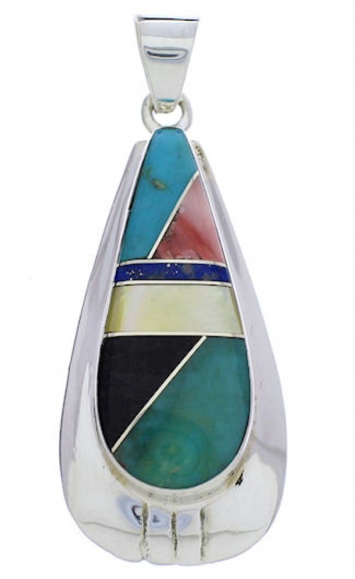 Genuine Sterling Silver Multicolor Jewelry Pendant PX30329