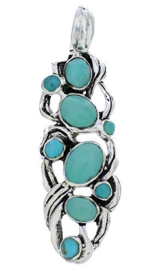 Southwest Turquoise Sterling Silver Pendant PX30336