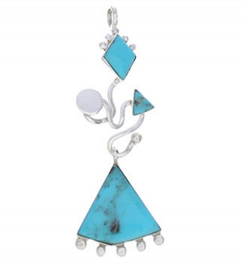 Turquoise Pendant Sterling Silver Southwest Jewelry PX24016