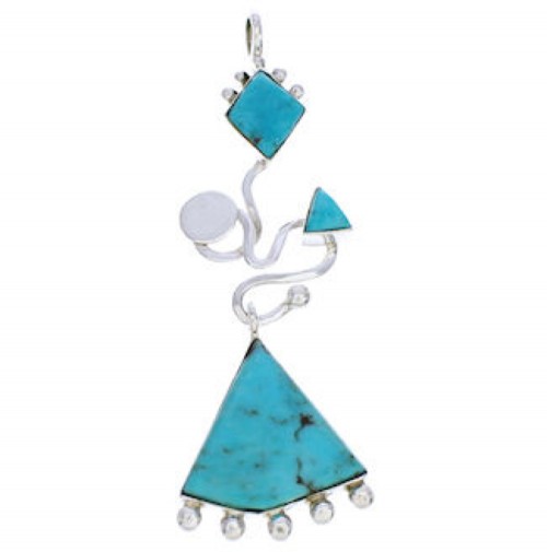 Turquoise Pendant Sterling Silver Jewelry PX24023