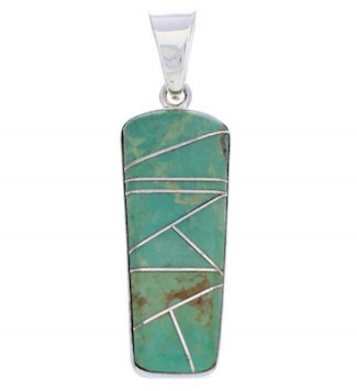 Sterling Silver Turquoise Inlay Pendant PX24065