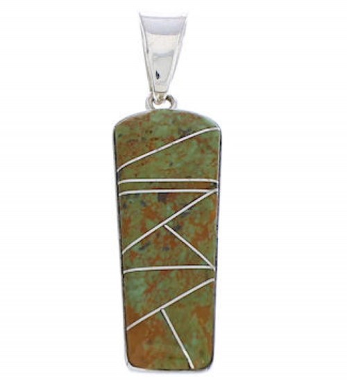 Southwestern Silver and Turquoise Pendant PX24077