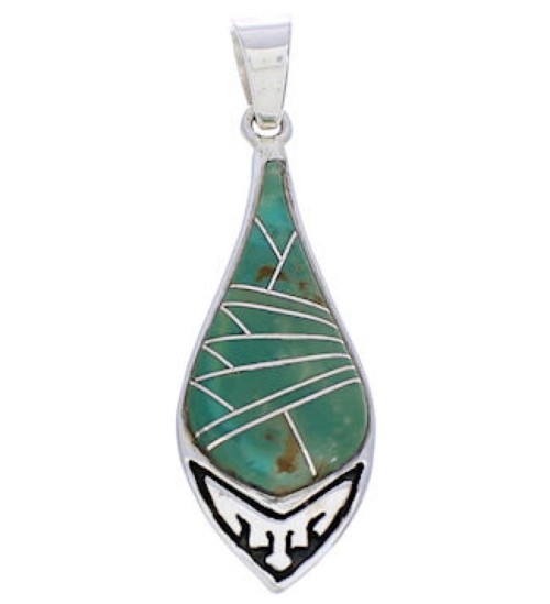 Sterling Silver and Turquoise Inlay Jewlery Pendant PX24128