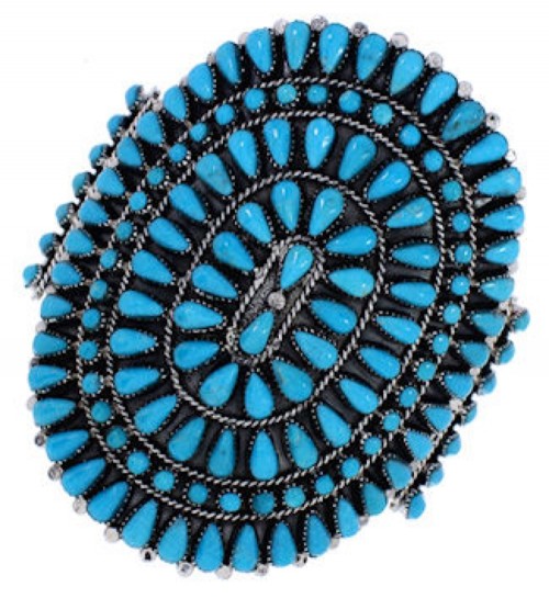 Southwestern Jewelry Sterling Silver Turquoise Cuff Bracelet MX27888