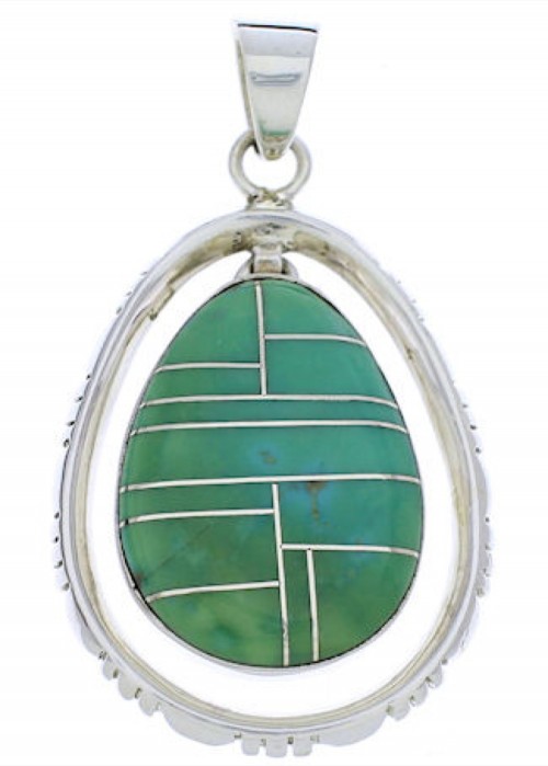 Sterling Silver And Turquoise Pendant Jewelry PX30105