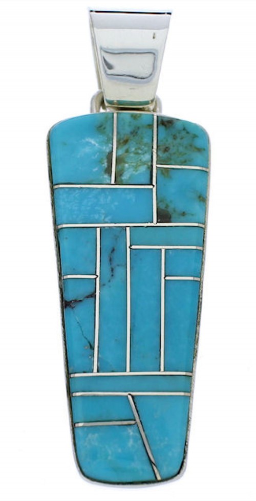 Genuine Sterling Silver Southwest Turquoise Pendant PX30145