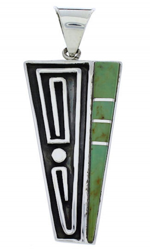 Sterling Silver And Turquoise Jewelry Southwestern Pendant PX30285