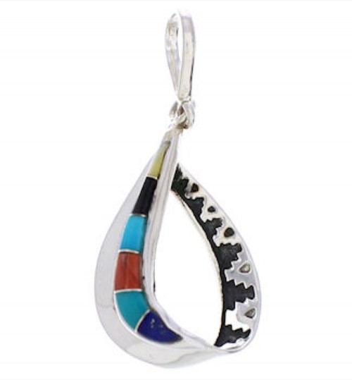 Genuine Sterling Silver And Multicolor Slide Pendant EX29629