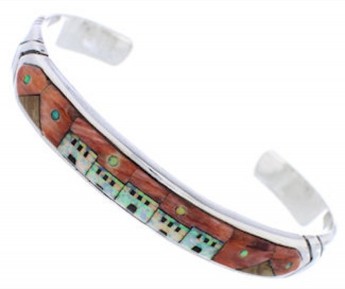 Multicolor Native American Pueblo Or Village Design Bracelet MX27591