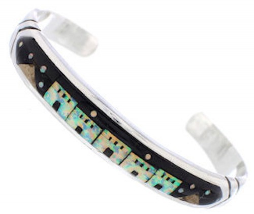Native American Village Design Multicolor Cuff Bracelet MX27611