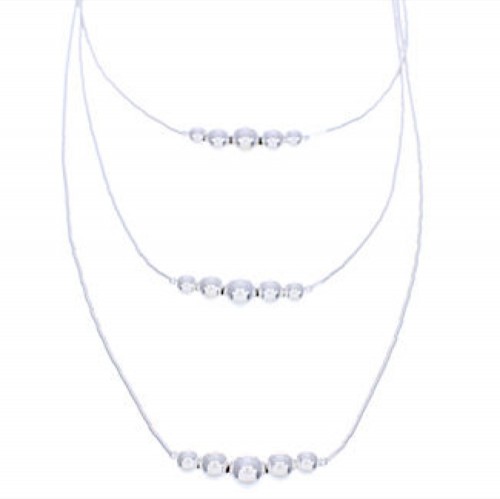Liquid Silver Jewelry 3-Strand Necklace EX24864