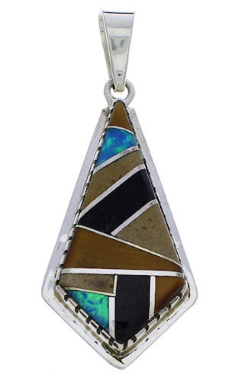 Multicolor Sterling Silver Jewelry Slide Pendant PX23923