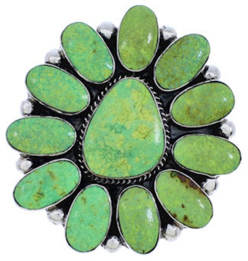 Large Statement Southwest Turquoise Ring Size 6-1/4 YX35462