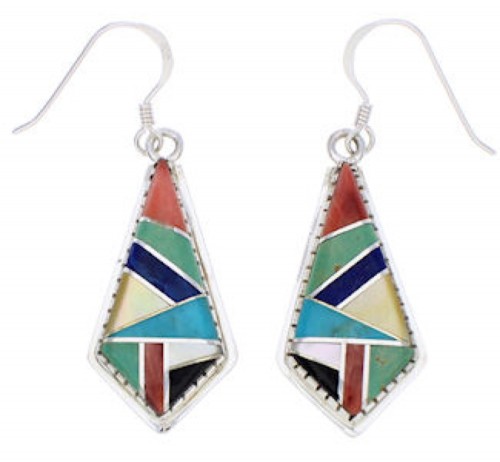 Southwest Sterling Silver Multicolor Earrings FX31323