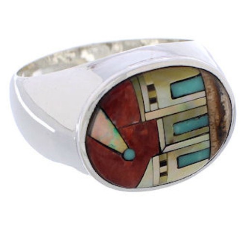 Native American Design Multicolor Jewelry Ring Size 11-1/2 PX42335