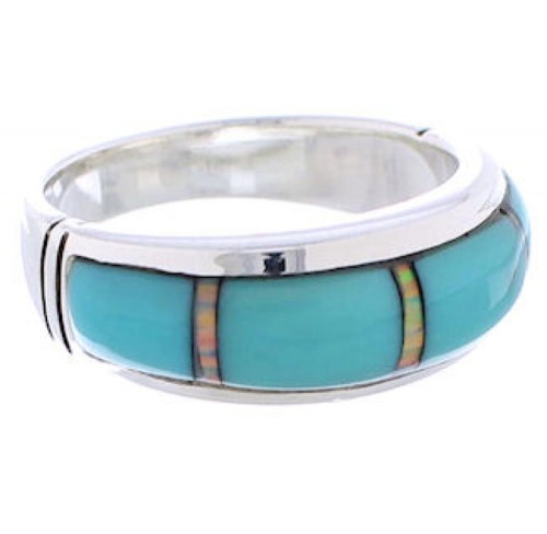 Sterling Silver Southwest Turquoise Jewelry Ring Size 6-3/4 ZX35465