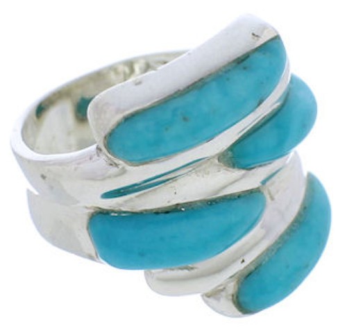 Southwestern Jewelry Turquoise Silver Ring Size 8-1/2 FX22007