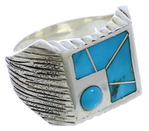 Genuine Sterling Silver Turquoise Ring Size 11-3/4 UX33190