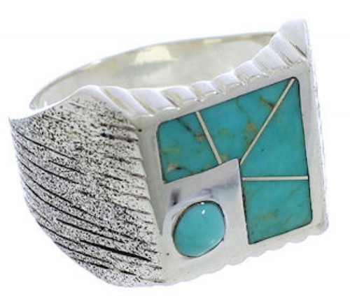 Authentic Sterling Silver Turquoise Ring Size 9-1/2 UX33203