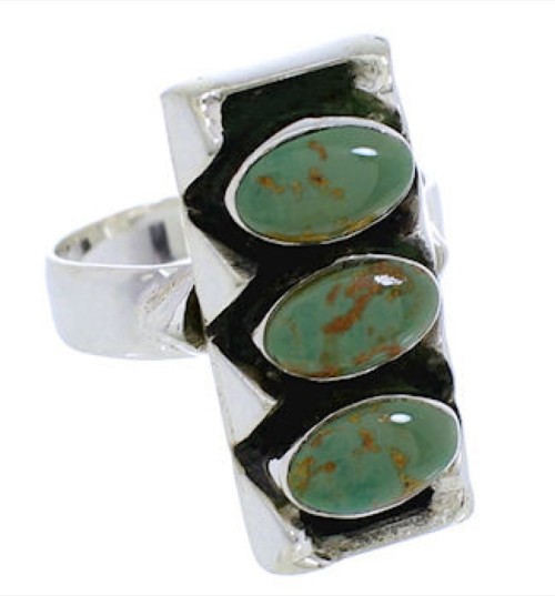 Turquoise Genuine Sterling Silver Southwest Ring Size 6-1/2 UX33269