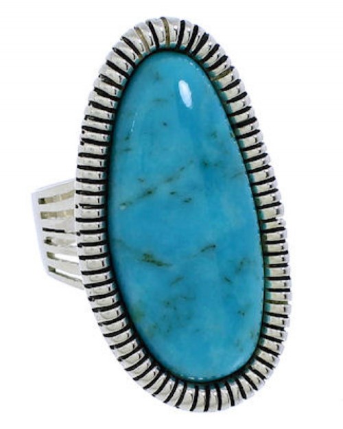 Southwest Jewelry Turquoise Sterling Silver Ring Size 5-1/4 PX41464