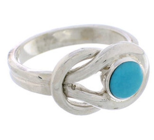 Southwest Sterling Silver Turquoise Jewelry Ring Size 5-3/4 UX35592