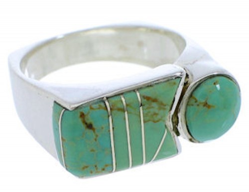 Silver And Turquoise Southwestern Jewelry Ring Size 5-1/2 UX39658