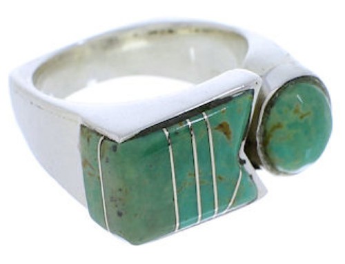 Silver And Turquoise Southwestern Ring Size 5-3/4 UX39665