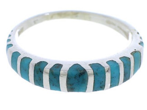 Genuine Sterling Silver Turquoise Ring Size 6-1/4 TX45457