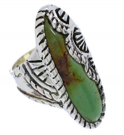 Turquoise Jewelry Sterling Silver Ring Size 7-3/4 FX22535