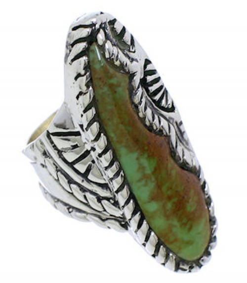 Southwest Genuine Sterling Silver Turquoise Ring Size 6-3/4 FX22541