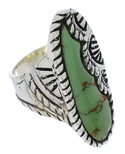 Genuine Silver Turquoise Southwest Ring Size 5-1/2 FX22592