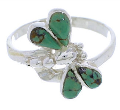 Dragonfly Turquoise Silver Ring Size 5-1/4 FX22654