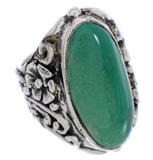 Southwest Silver Flower Turquoise Jewelry Ring Size 5 YX34449