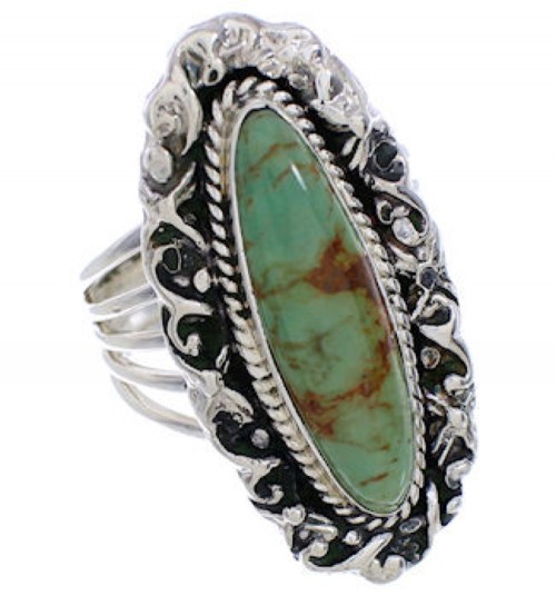 Genuine Sterling Silver Turquoise Jewelry Ring Size 4-3/4 UX34517