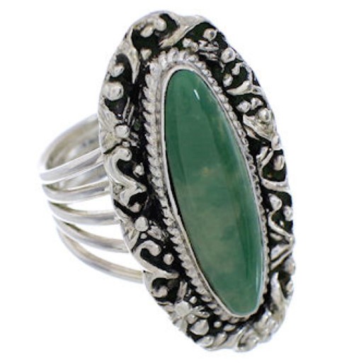 Sterling Silver Southwest Turquoise Ring Size 5-1/4 UX34521