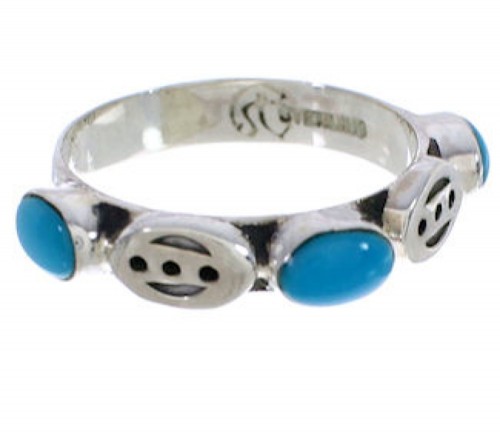 Stackable Sterling Silver Turquoise Jewelry Ring Size 8-1/4 UX34764