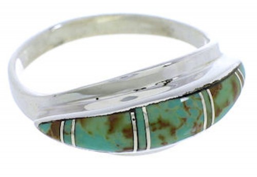Genuine Sterling Silver Jewelry Turquoise Ring Size 7-1/4 MX22407