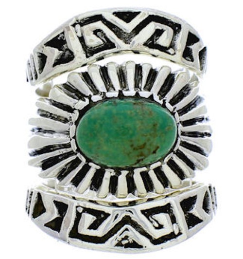 Stackable Sterling Silver And Turquoise Ring Set Size 5-1/4 UX33417