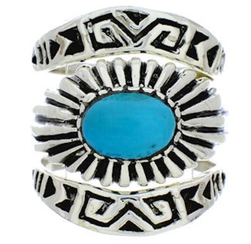 Sterling Silver And Turquoise Stackable Ring Set Size 8-1/2 UX33440