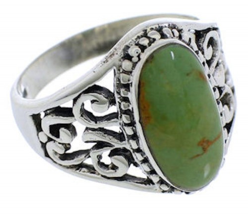 Genuine Sterling Silver Jewelry Turquoise Ring Size 5-1/2 UX33490