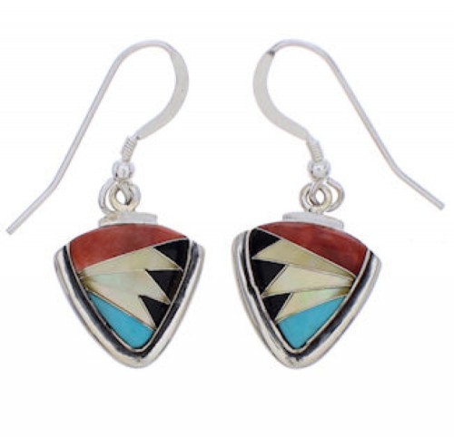 Southwestern Multicolor Inlay Earrings EX32718