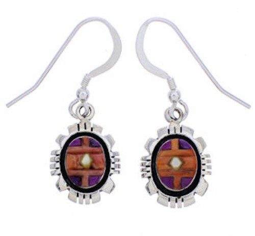 Multicolor Inlay Southwest Jewelry Earrings EX32751