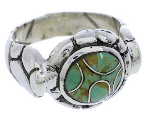 Sterling Silver Turquoise Southwest Ring Size 5-1/2 WX39311