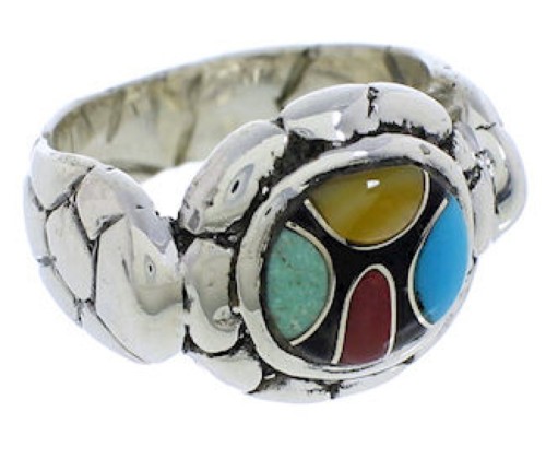 Multicolor Genuine Sterling Silver Ring Size 7-3/4 WX39524