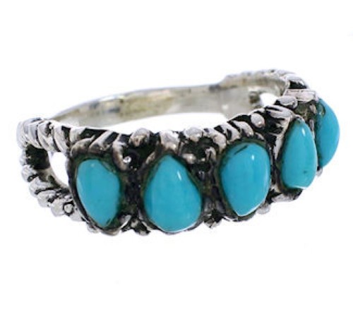 Sterling Silver And Turquoise Ring Size 8-3/4 WX34690