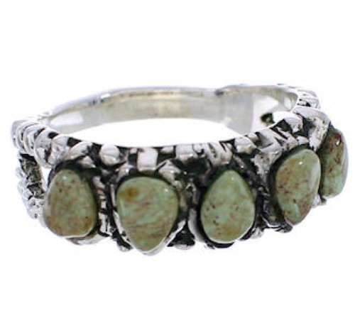 Turquoise Silver Jewelry Ring Size 8-1/4 WX34753