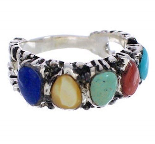Multicolor Sterling Silver Ring Size 5-1/2 WX34801