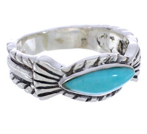 Turquoise Silver Jewelry Ring Size 7-1/4 WX34942