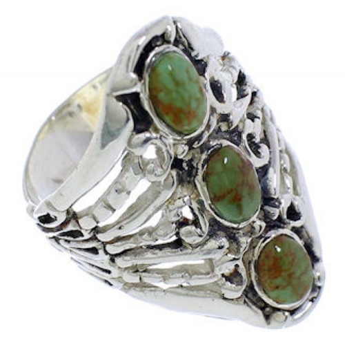 Sterling Silver And Turquoise Ring Size 8 UX32686